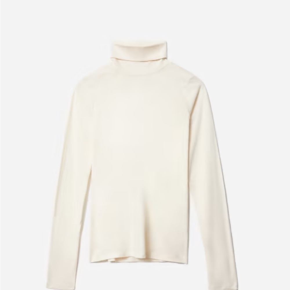 NWT Everlane Organic Cotton Turtleneck, Canvas (off-white), Medium